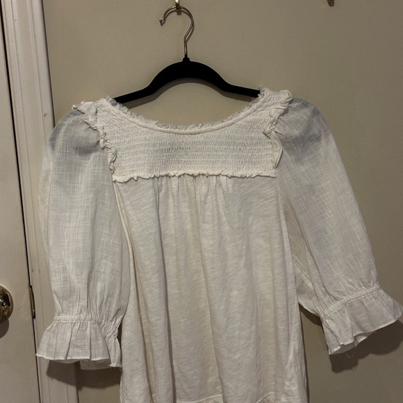 White Ruffled Blouse - Picture 1 of 2